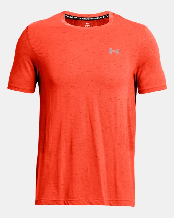 Męska koszulka z krótkimi rękawami UA Vanish Seamless, Orange, pdpMainDesktop image number 4
